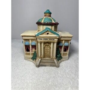 Vintage 1992 Town Opera Center Ceramic Christmas Village Building Miniature